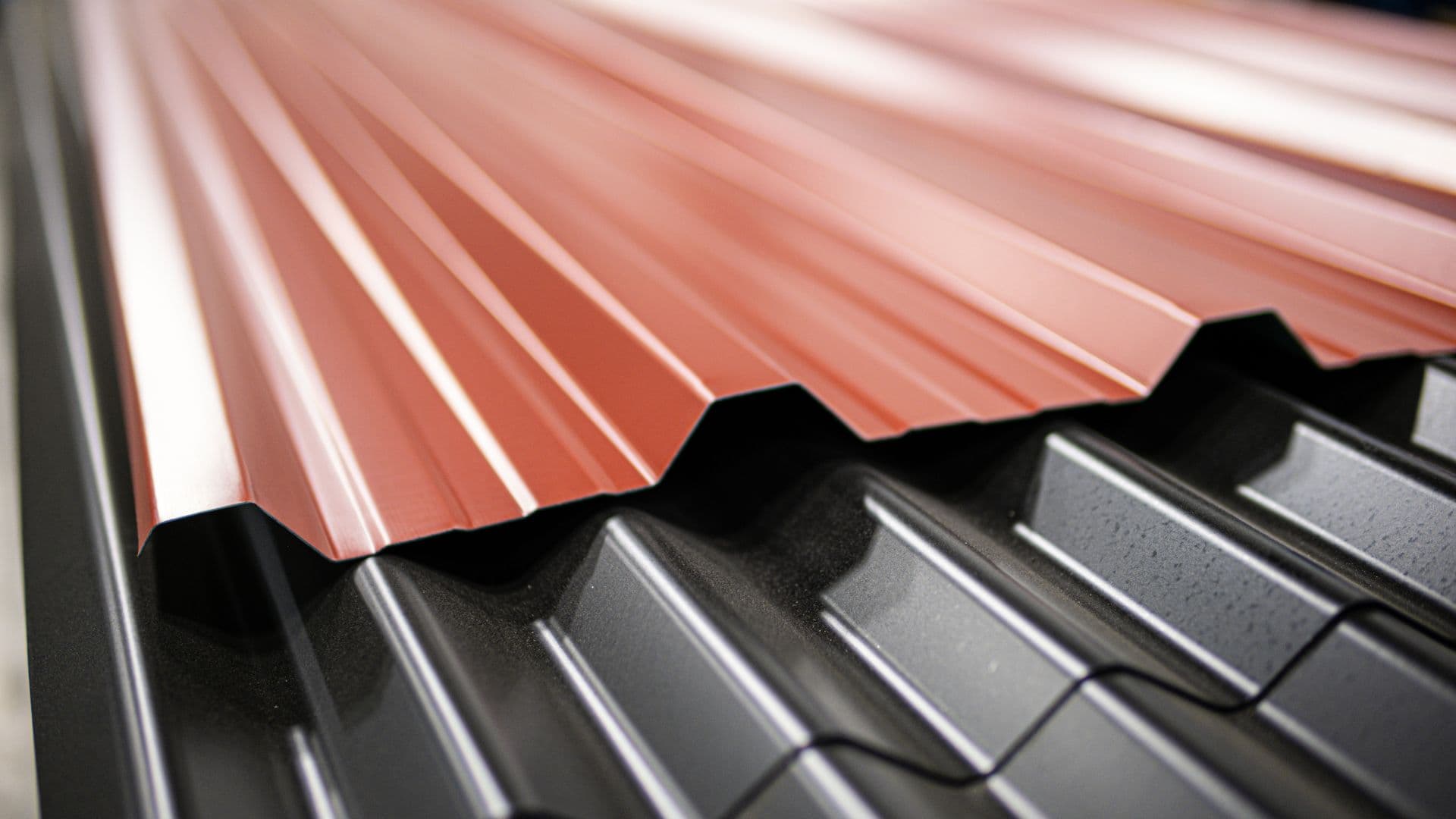 Metal roofing panels in multiple color finishes