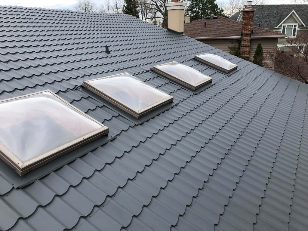 Metal roof on a residential home